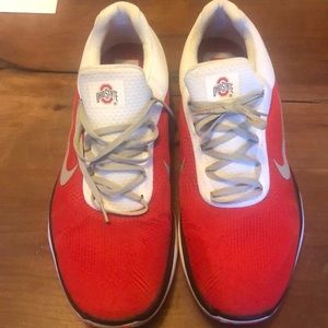 Nike Free size 15 Ohio State Buckeye shoes